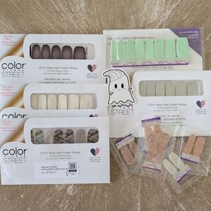 5 Sets Color Street Nail Polish Strips Plus Extras